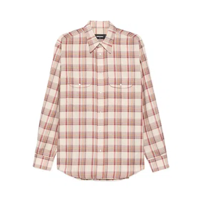 Dsquared2 Checked Pocket Shirt In Brown