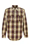 Dsquared2 Dsquared Men Sparkling Grunge Military Shirt In Ochrebluered