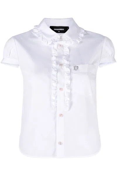 Dsquared2 Little Ruffled White Shirt