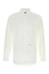 Dsquared2 Dsquared White Stretch Poplin Dan Shirt In Metallic