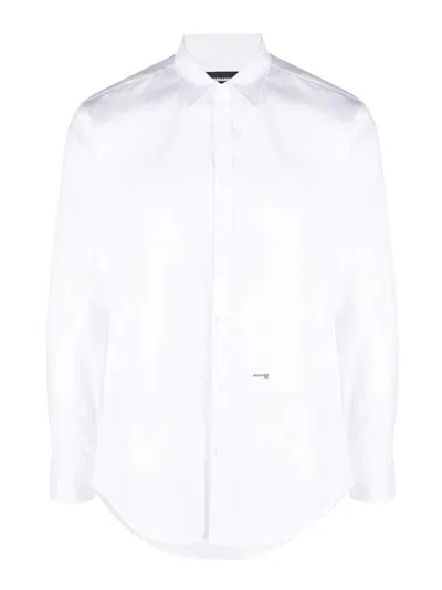 Dsquared2 Dsquared White Stretch Poplin Dan Shirt In Neutral