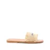Dsquared2 Summer Lovers Natural Rafia Flat Sandals In Beige