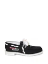 Dsquared2 D2 X Magliano Black Loafers With Logo Patch On The Side And Front Laces In Cotton Man In Black
