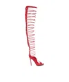 Dsquared2 Lace-up Stiletto Sandals In Red