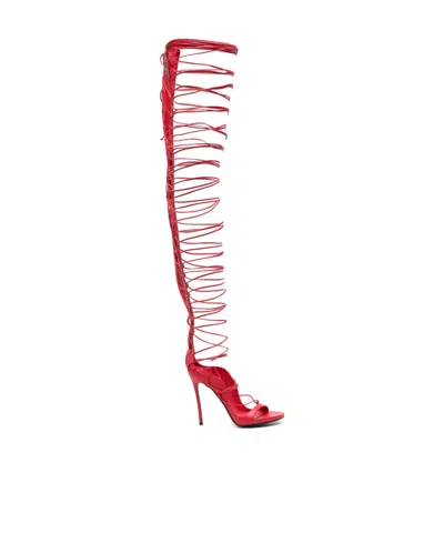 DSQUARED2 LACE-UP STILETTO SANDALS