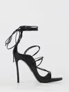 Dsquared2 Open Toe Heeled Sandals For Summer In Black