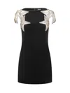 Dsquared2 Star-embellished Strapless Minidress In Black