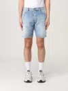 Dsquared2 Blue Jeans With Five-pocket Design And Logo Patch On The Back In Denim Man In Blue