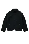 Dsquared2 Kids Stand Collar Button Jacket In Black