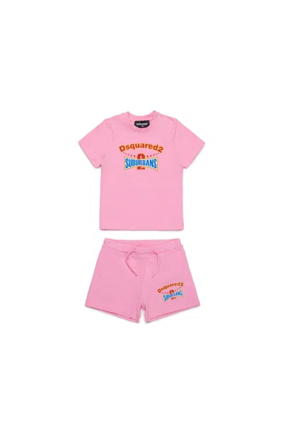 DSQUARED2 SHORT JUMPSUIT WITH D2 SUBURBANS GRAPHICS