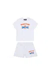 Dsquared2 Short Jumpsuit With D2 Suburbans Graphics In White