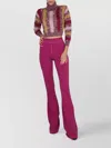 Dsquared2 Short Ribbed Turtleneck Top With Long Sleeves