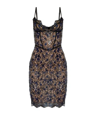 Dsquared2 Short Skirt With Shoulder Straps In Black