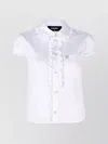 Dsquared2 Little Ruffled White Shirt In White