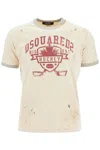 Dsquared2 Logo-print T-shirt In Gold