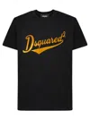 Dsquared2 Black T-shirt With Logo Print On The Front