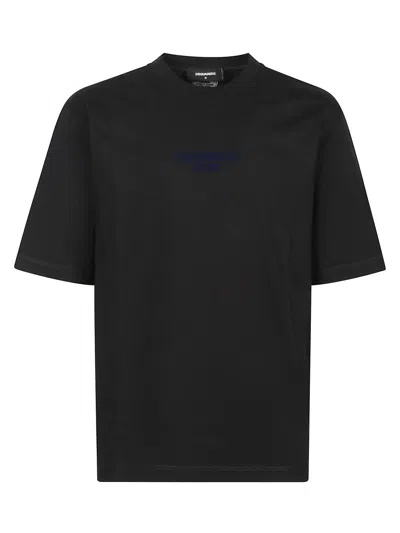 Dsquared2 Short-sleeve Crew Neck T-shirt With Subtle Logo Detail In Black
