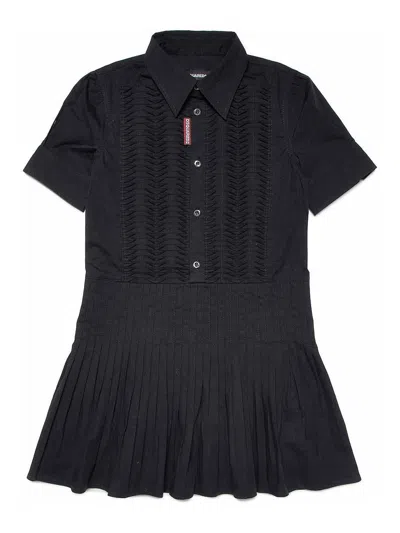 Dsquared2 Kids' Vestido Midi - Negro In Black