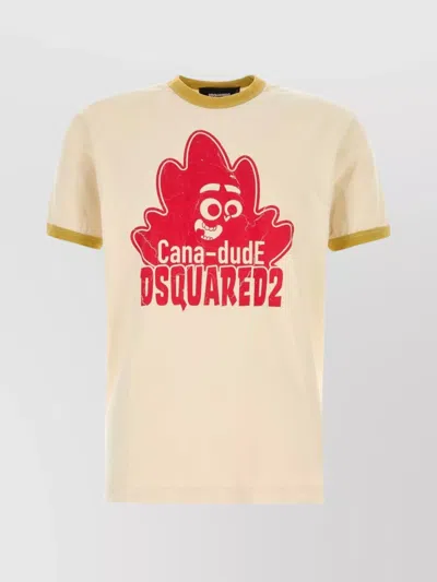DSQUARED2 SHORT SLEEVE GRAPHIC PRINT COTTON T-SHIRT