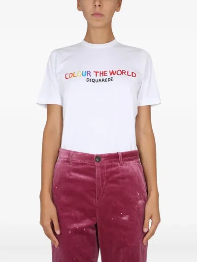 Dsquared2 Dsquared Women T-shirt With Logo In White