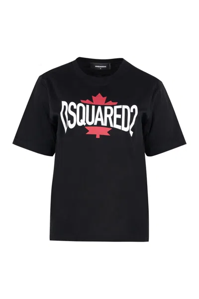 Dsquared2 Short Sleeve Printed Cotton T-shirt