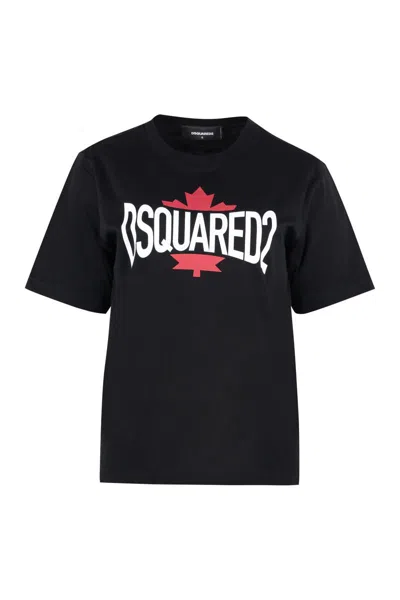 DSQUARED2 DSQUARED2 SHORT SLEEVE PRINTED COTTON T-SHIRT