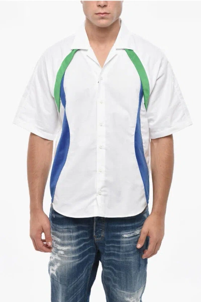 Dsquared2 Short Sleeve Shirt With Contrasting Bands In White