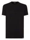 Dsquared2 Logo Patch Crewneck T-shirt In 001 Black