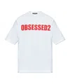 Dsquared2 Crew Neck T-shirt Bold Front Text In White