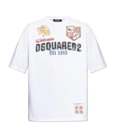 DSQUARED2 DSQUARED2 LOGO PRINTED CREWNECK T-SHIRT