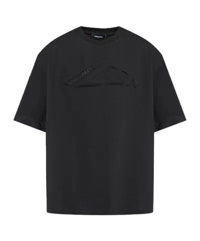 DSQUARED2 DSQUARED2 ICON PATCH LOGO EMBROIDERED T-SHIRT