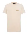 Dsquared2 Mens Light Beige Logo Graphic-print Cool-fit Cotton T-shirt In Neutral