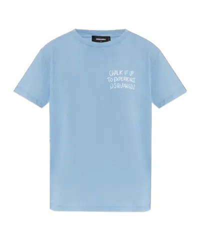 DSQUARED2 DSQUARED2 WHITE FADE JUST RIGHT FIT HANDWRITTEN LOGO T-SHIRT