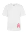 Dsquared2 Hibiscus Graphic T-shirt In White