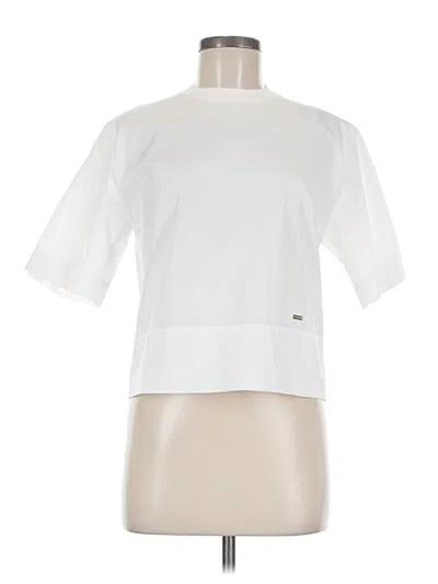 Pre-owned Dsquared2 Short Sleeve Top White Mock Neckline Tops