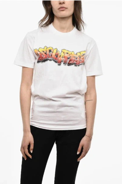 Dsquared2 Short Sleeved Graffiti Printed T-shirt
