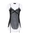 Dsquared2 Pierced Apron Layered Effect Mini Dress In White