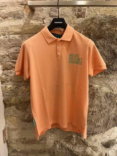 Dsquared2 Short-sleeved Polo Shirt In Brown