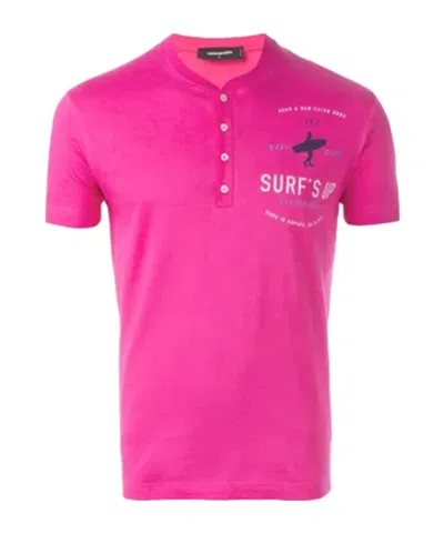 Dsquared2 Short-sleeved Polo Shirt In Pink