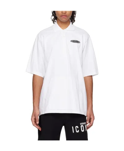 Dsquared2 Short-sleeved Polo Shirt In White