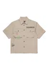 Dsquared2 Short-sleeved Shirt With Passport Graphics In Grey