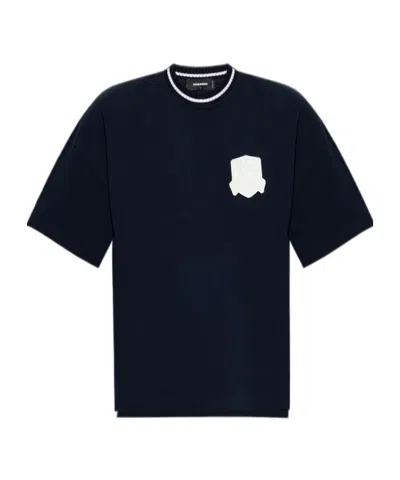 Dsquared2 Logo-patch Short-sleeve T-shirt In Blue
