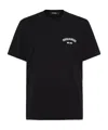 Dsquared2 Black Crew-neck T-shirt With Logo On The Front In Cotton Man In Black