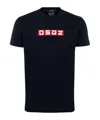 Dsquared2 D2 Logo Patch Crewneck T-shirt In Black