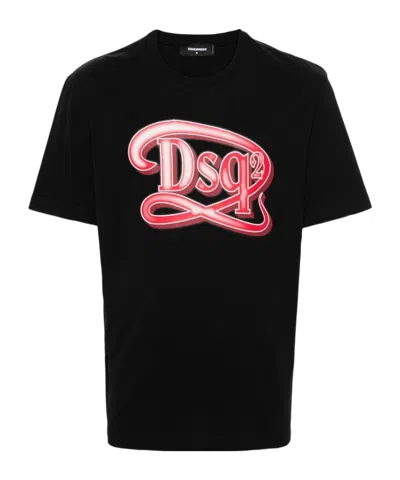 Dsquared2 Short-sleeved T-shirt In Black