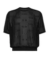 Dsquared2 Logo-appliqué Mesh T-shirt In Black