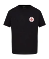Dsquared2 Black T-shirt With Two-tone Circular Logo In Black