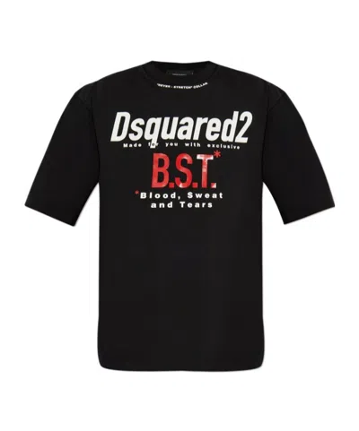DSQUARED2 DSQUARED2 LOGO PRINTED CREWNECK T-SHIRT