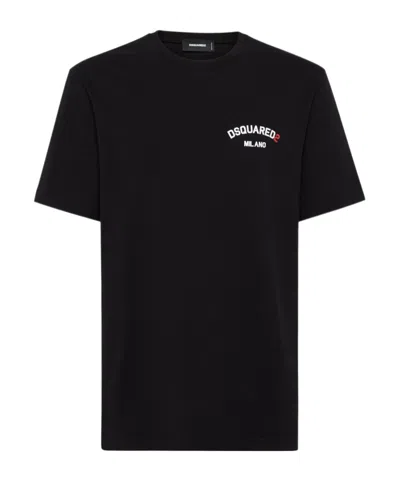 DSQUARED2 DSQUARED2 LOGO EMBROIDERED CREWNECK T-SHIRT