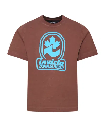 Dsquared2 Short-sleeved T-shirt In Brown